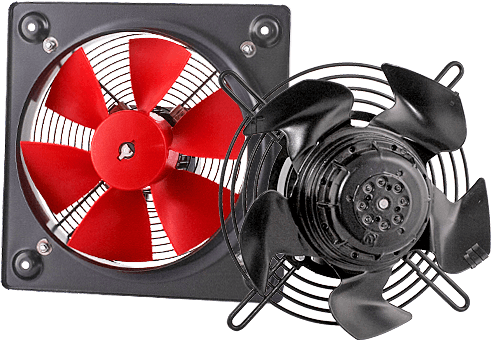 Axial-flow fans wall versions